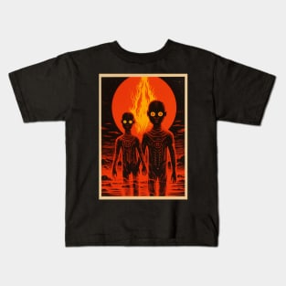 Retro African Santeria Voodoo Illustration - Vintage Spiritual Art Kids T-Shirt